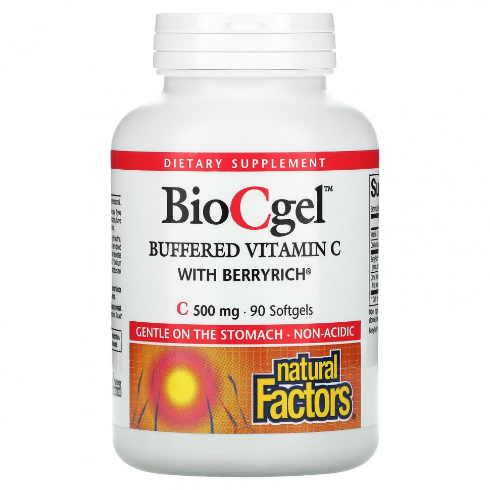 Natural Factors, BioCgel,   C  BerryRich, 500 , 90      , -, 