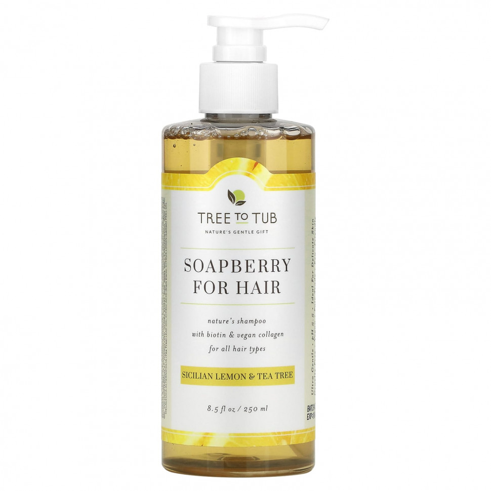���������� Tree To Tub, Soapberry For Hair Shampoo, ��� ���� ����� �����, ����������� ����� � ������ ������, 250 �� (8,5 ����. �����)  Iherb (������)