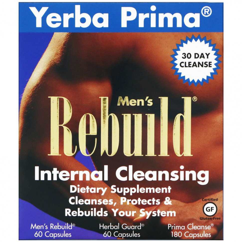 Yerba Prima, Men's Rebuild Internal Cleansing,   3 , 3     , -, 