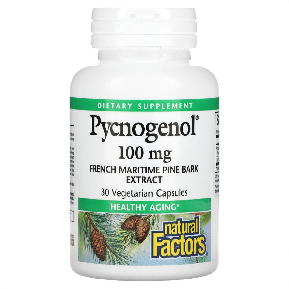 Natural Factors, Pycnogenol, 100 , 30      , -, 