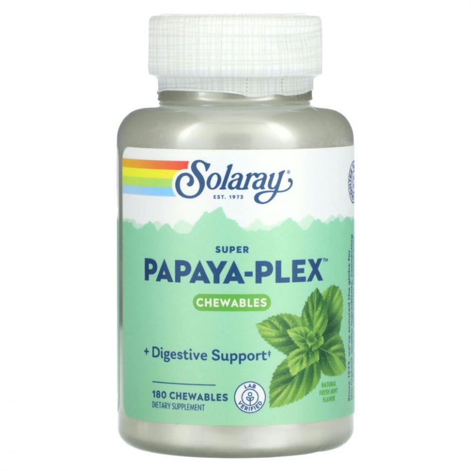 Solaray, Super Papaya-Plex,   , 180      , -, 