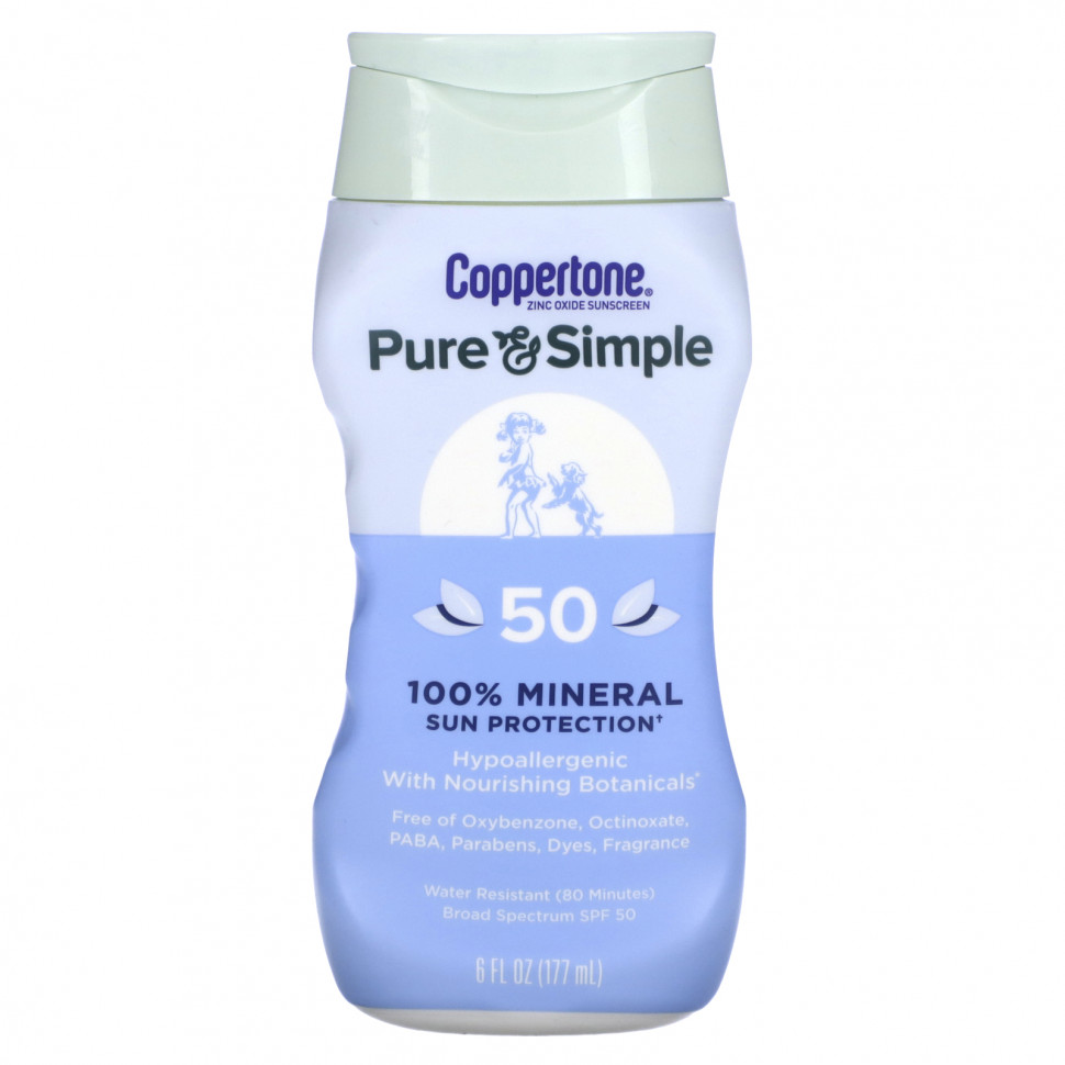 Coppertone, Pure & Simple, 100%    , SPF 50, 177  (6 . )    , -, 