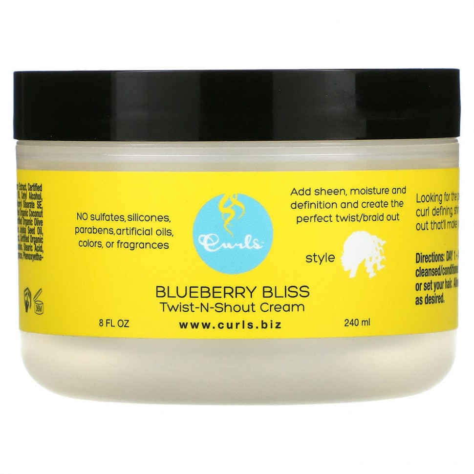 Curls, Blueberry Bliss,  Twist-N-Shout, 240  (8 . )    , -, 