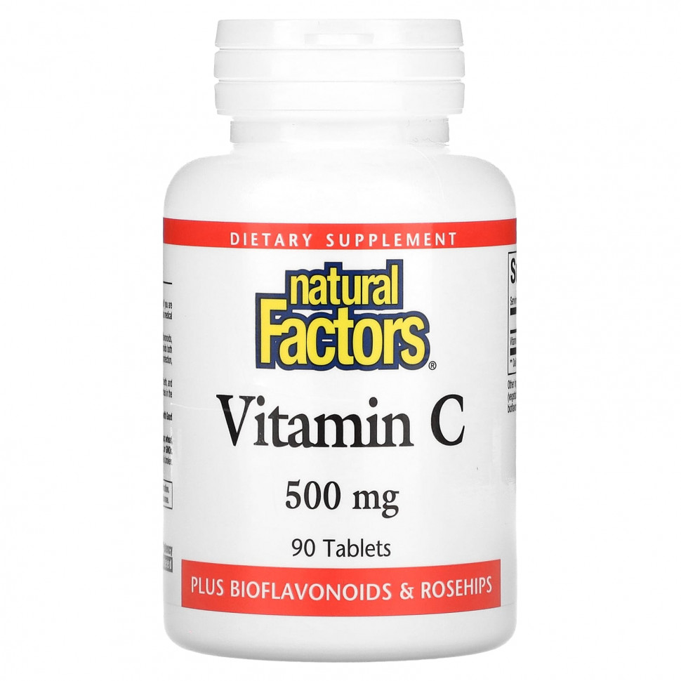 Natural Factors, Vitamin C, 500 mg, 90 Tablets    , -, 