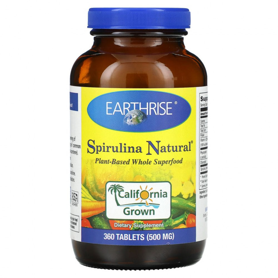 Earthrise, Spirulina Natural,   , 500 , 360     , -, 