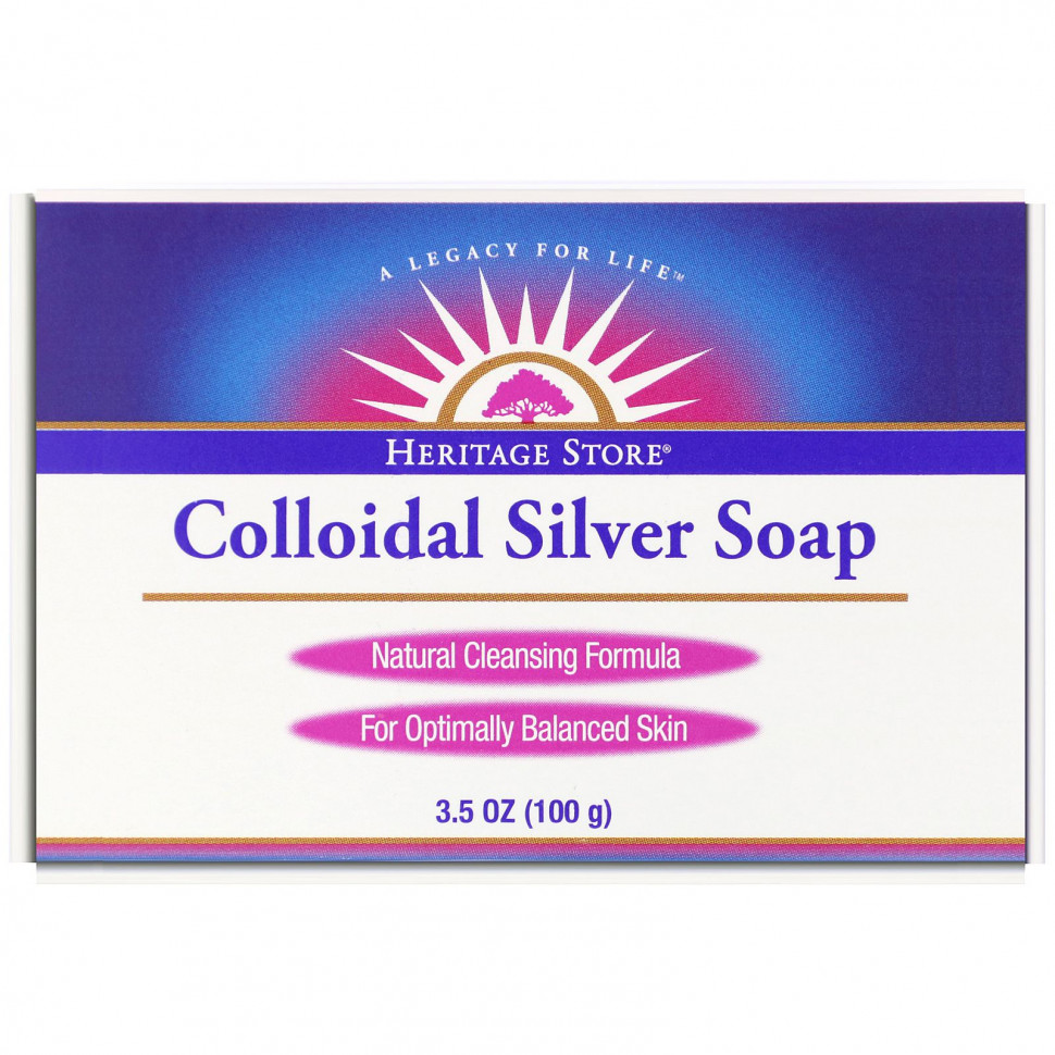 Heritage Store,  Colloidal Silver Soap, 100     , -, 