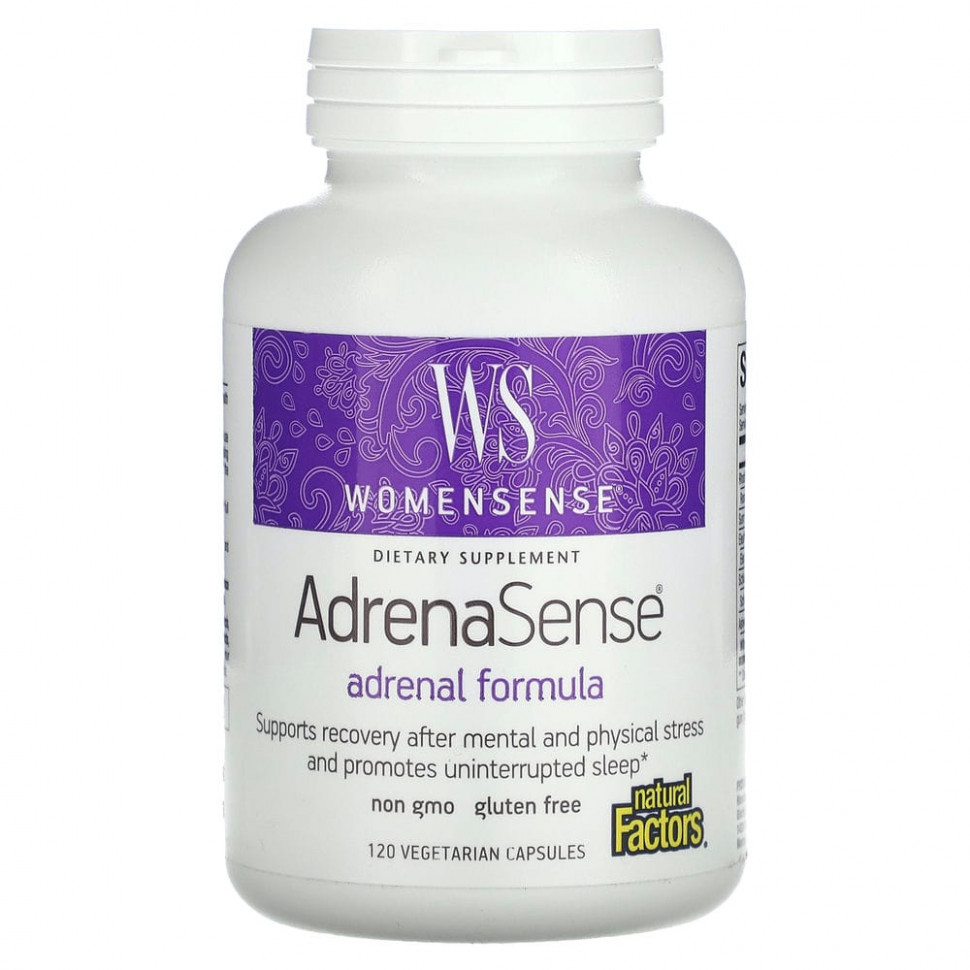 ���������� Natural Factors, WomenSense, AdrenaSense, ������� ��� �������������, 120 �������������� ������  Iherb (������)