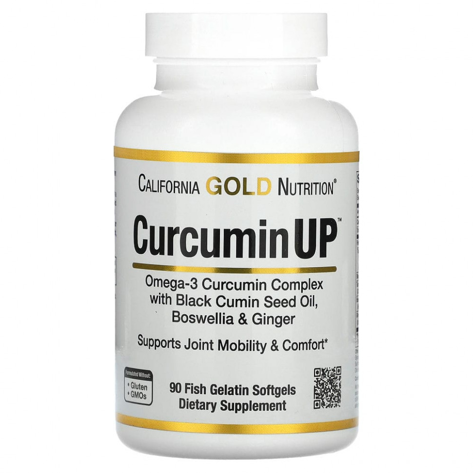���������� California Gold Nutrition, Curcumin UP, �������� � �����-3 � ����������, ��� ����������� � �������� � ������ ��������, 90 ������ �� ������� ��������  Iherb (������)