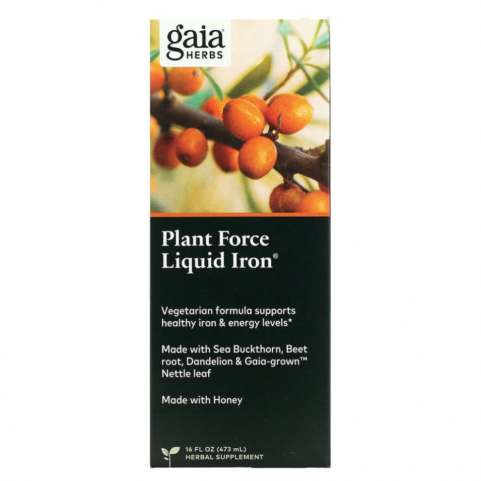 Gaia Herbs, Plant Force Liquid Iron, 473  (16 . )    , -, 