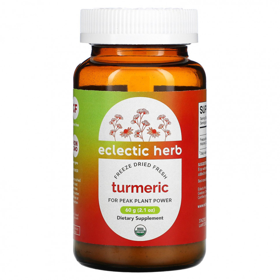 Eclectic Institute, Turmeric, Whole Food POWder, 2.1 oz (60 g)    , -, 