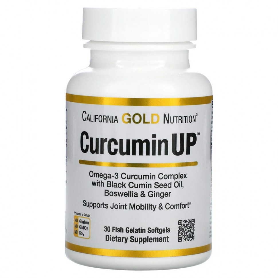 ���������� California Gold Nutrition, CurcuminUP, �������� � �����-3 � ����������, ��� ����������� � �������� � ������ ��������, 30 ������ �� ������� ��������  Iherb (������)