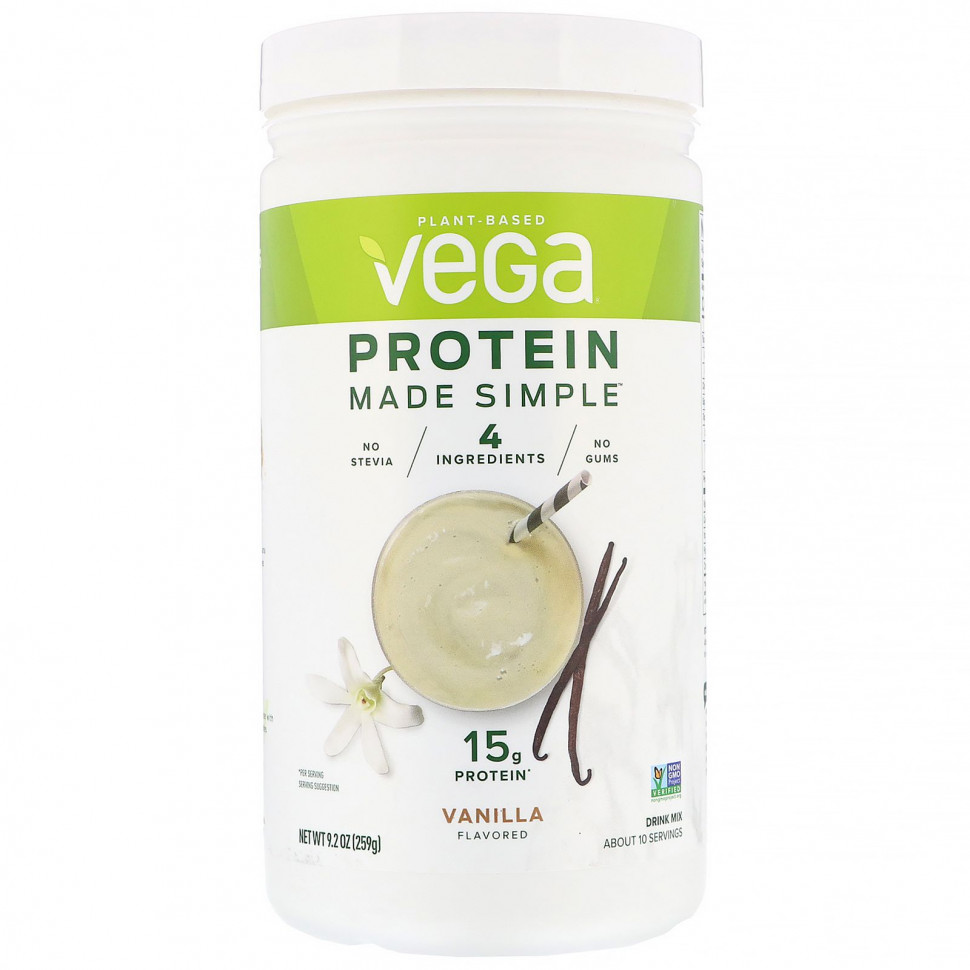 ���������� Vega, Protein Made Simple, �������, ������, 259 � (9,2 �����)  Iherb (������)