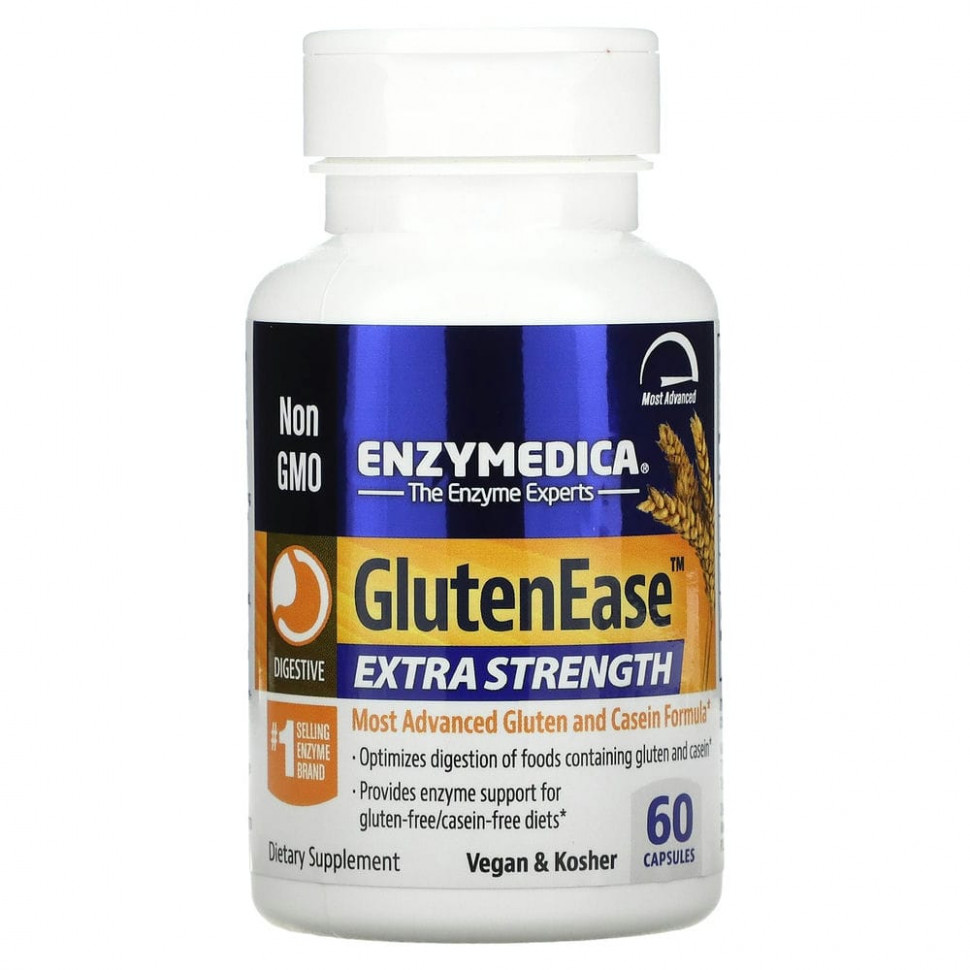 Enzymedica, GlutenEase, Extra Strength, 60     , -, 