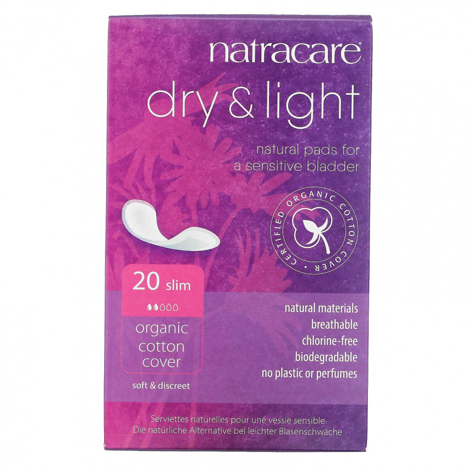 Natracare, Dry & Light,    , Slim, 20     , -, 