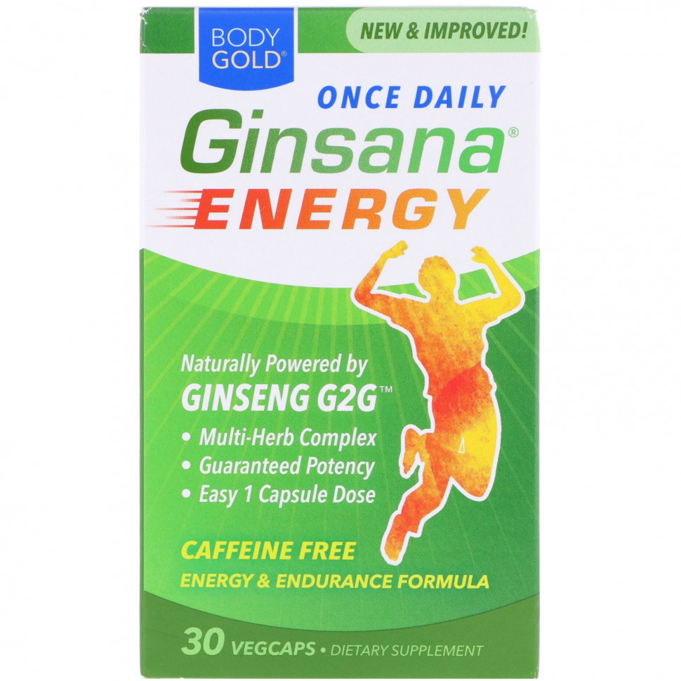  BodyGold, Ginsana Energy,  , 30    Iherb ()