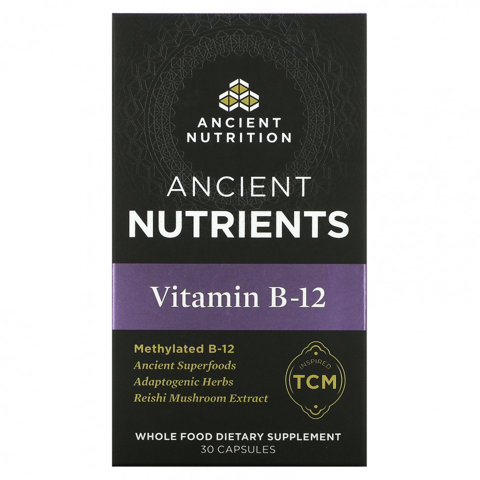 Dr. Axe / Ancient Nutrition,  B12, 30     , -, 