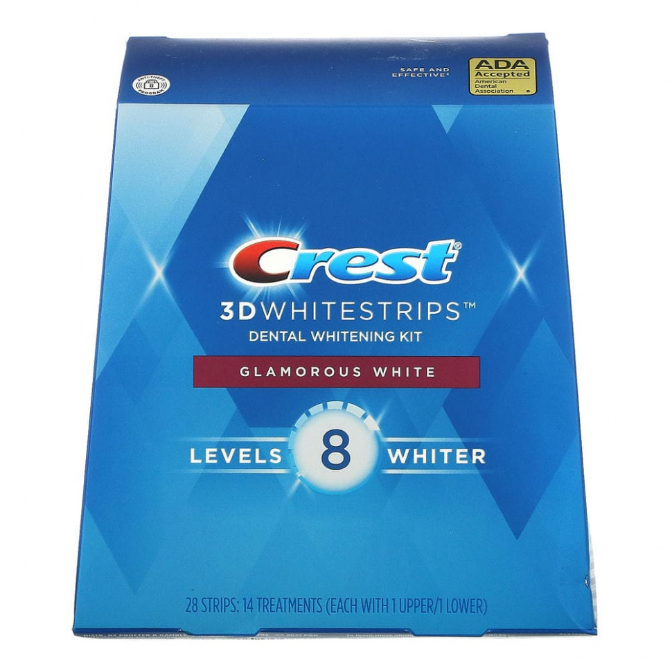 Crest, 3D Whitestrips, Glamorous White,    , 28     , -, 