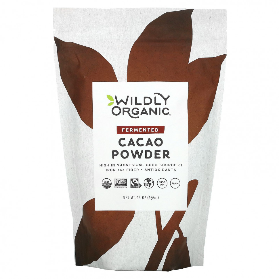 Wildly Organic, Cacao Powder, Fermented, 16 oz (454 g)    , -, 