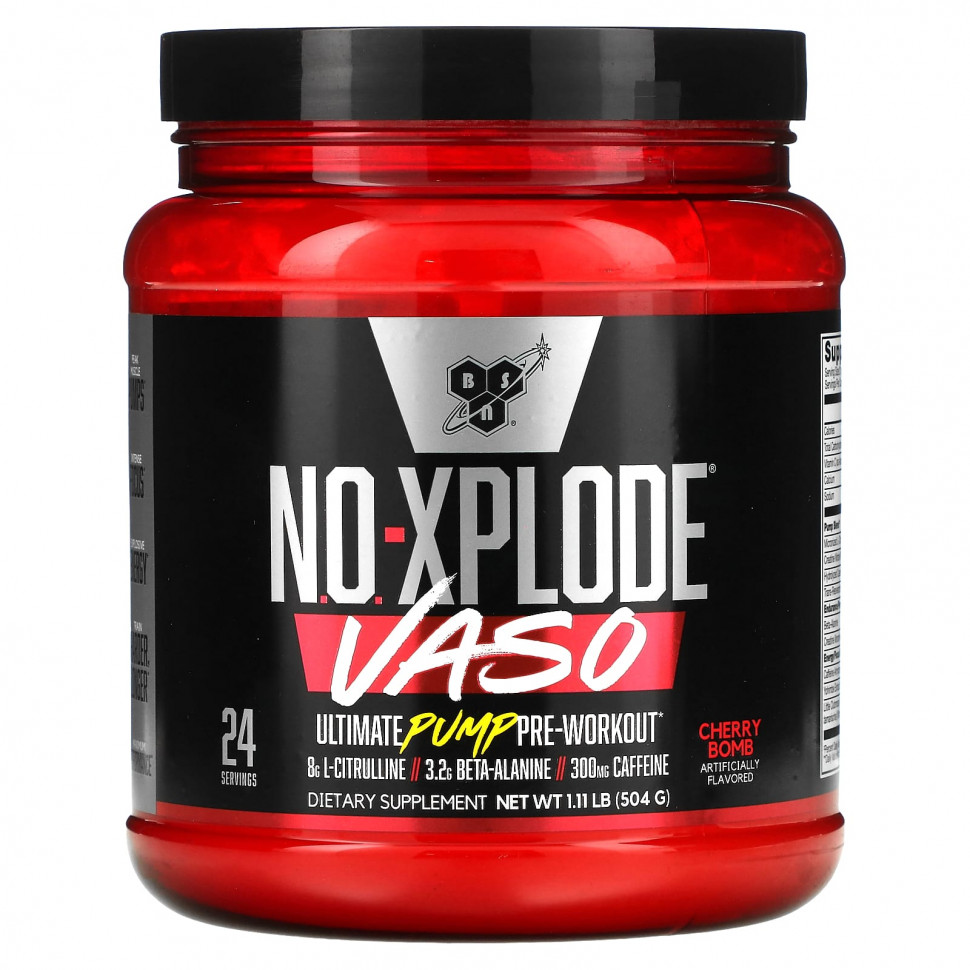 BSN, No-Xplode VASO, Ultimate Pump  , Cherry Bomb, 504  (1,11 )    , -, 