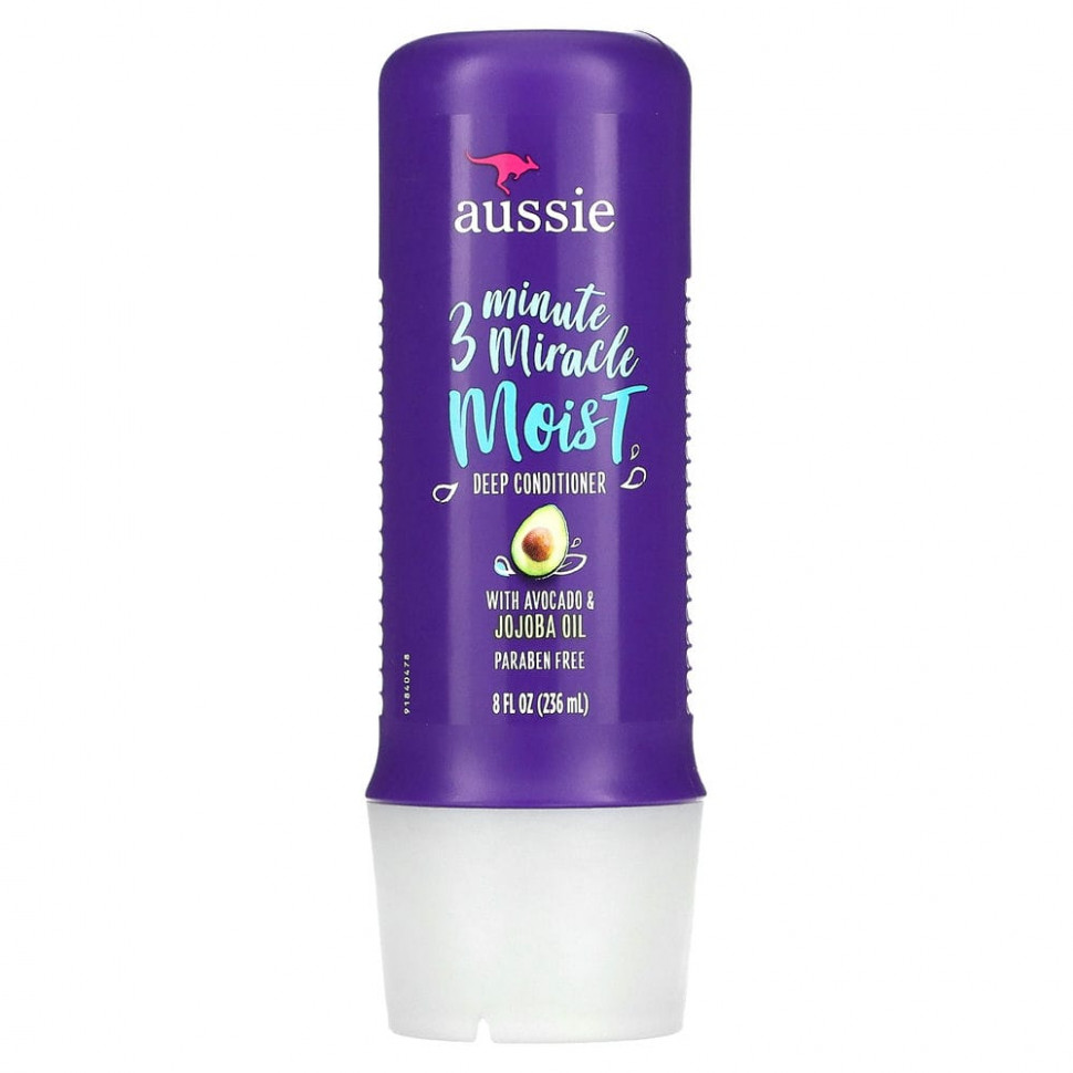 ���������� Aussie, 3 Minute Miracle Moist, ����������� ��� ��������� ���������� � ������� � ������������� ������ ������, 236 �� (8 ���. �����)  Iherb (������)
