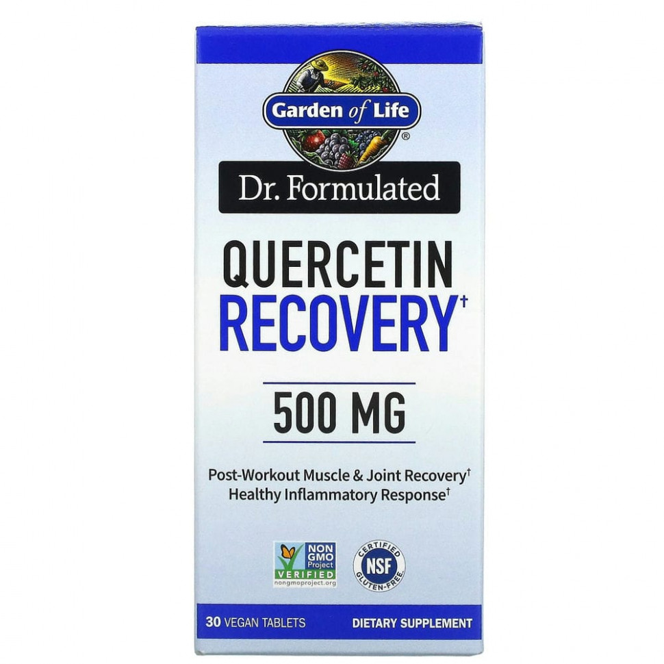 Garden of Life,  Formulated, Quercetin Recovery, 500 , 30      , -, 