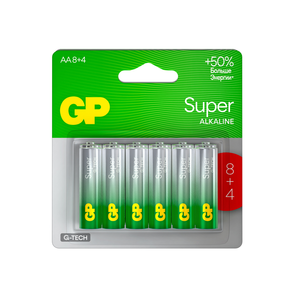 ���������� ��������� GP Batteries Super G Tech ��� ������������ LR03 1,5 � (12 ��.) (GP 24AA218/4-2CRSBC12)  
