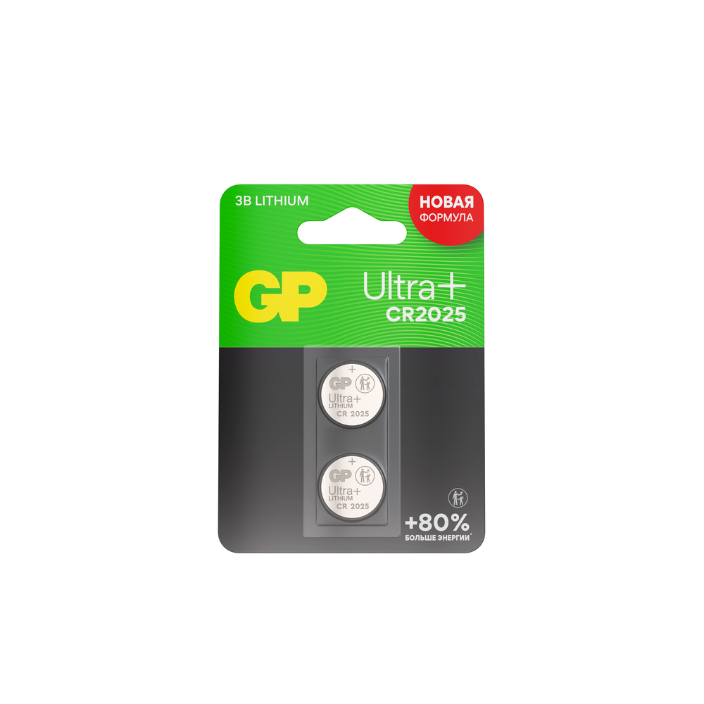 ���������� ��������� GP Batteries Ultra+ ����� �������� CR2025 3 � (2 ��.) (GP CR2025UP-2CCRSBC2/3891)  