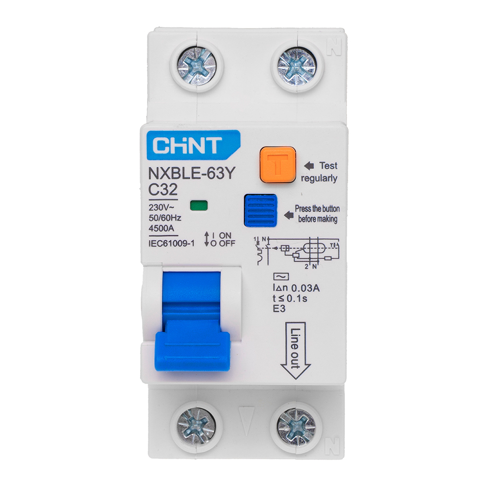 ���������� ������� ���������������� Chint NXBLE-63Y 32� 1P+N ��� AC 30 �� 4,5 �� ���������� (105545)  