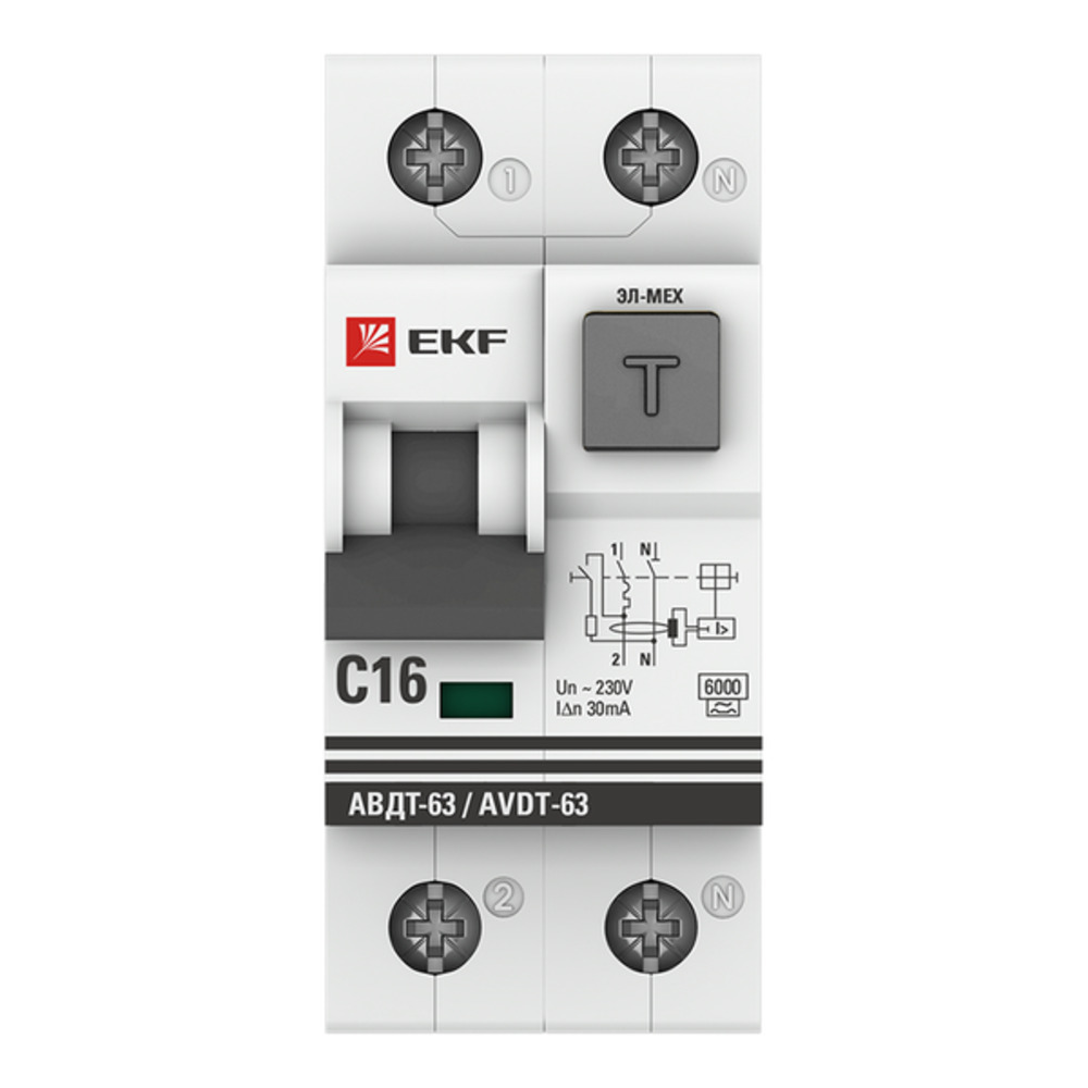 ���������� ������� ���������������� EKF PROxima ����-63N 16� 1P+N ��� A 30 �� 6 �� (D63N26MA16C30)  