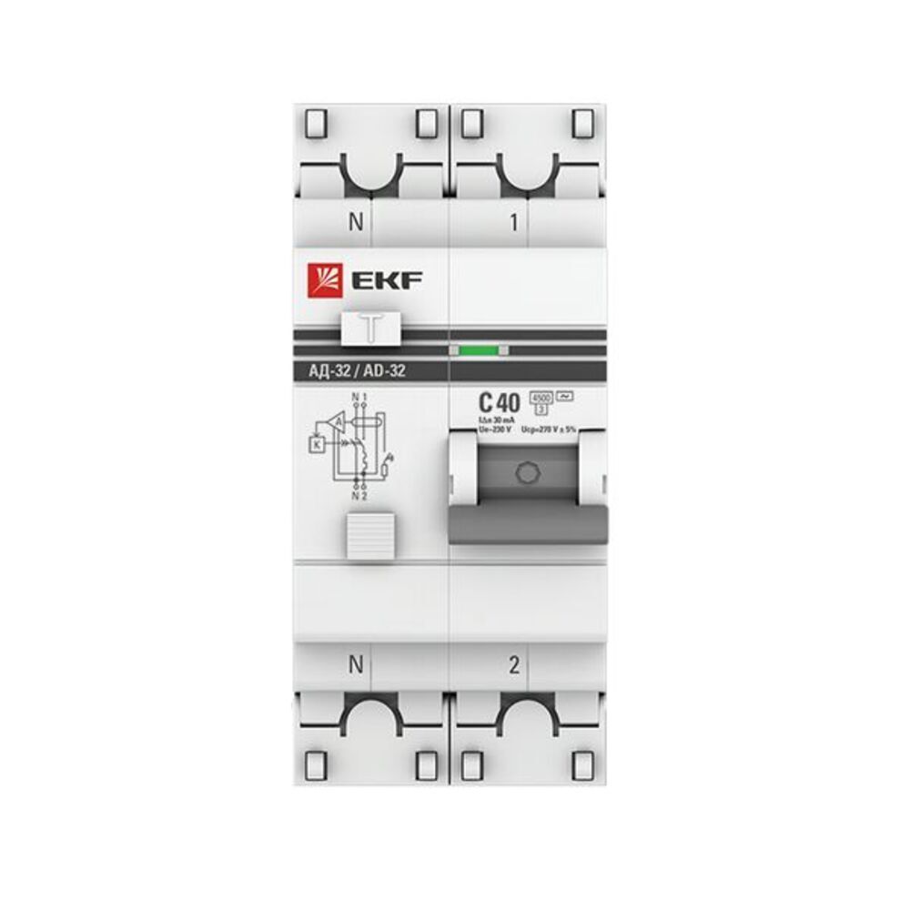 ���������� ������� ���������������� EKF PROxima ����-63N 40� 1P+N ��� AC 30 �� 6 �� (D63N26E40C30)  