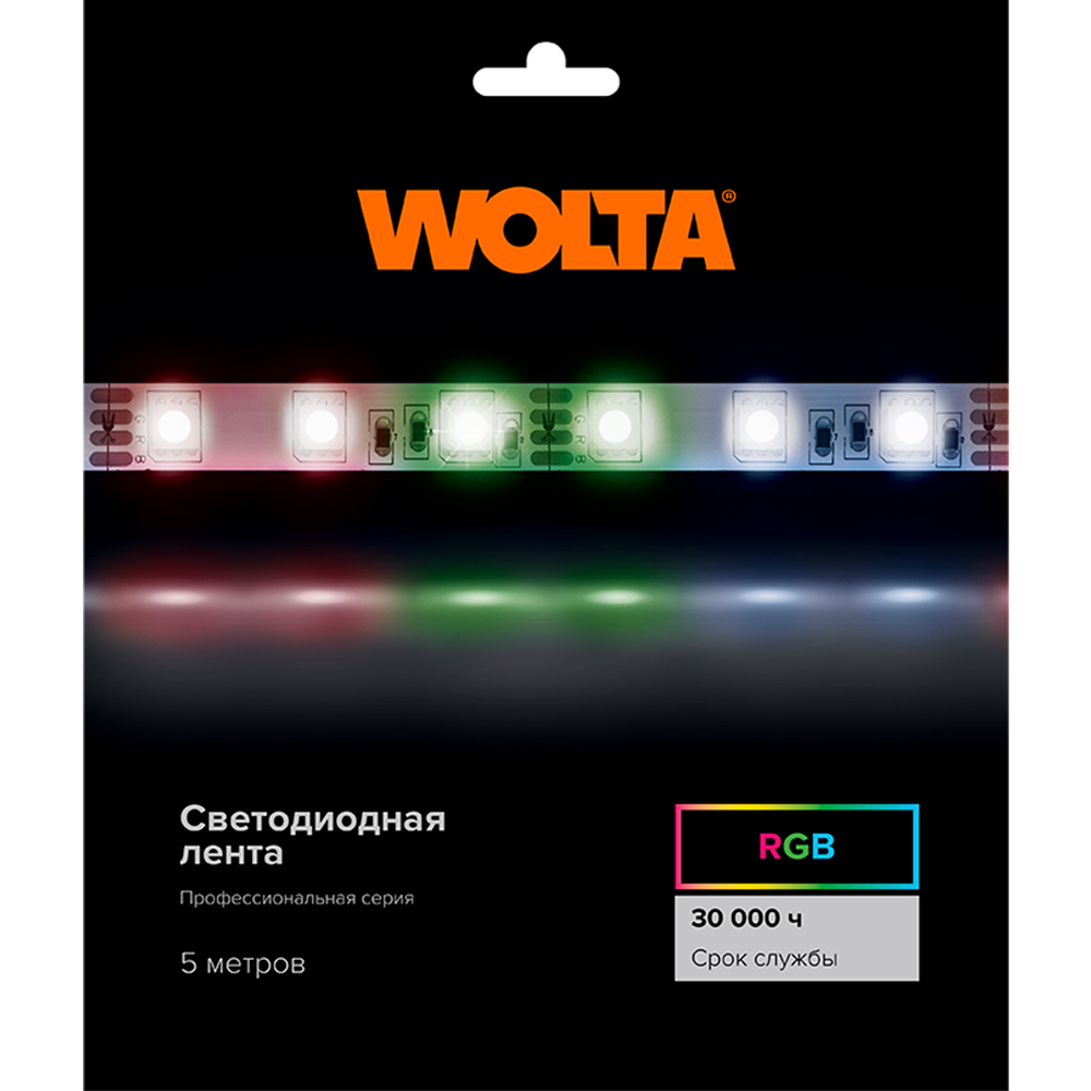 ���������� ����� ������������ Wolta RGB ���� 24 � 14,4 ��/� IP20 5 � (WLS5050-14,4W/RGB/24H60-01)  
