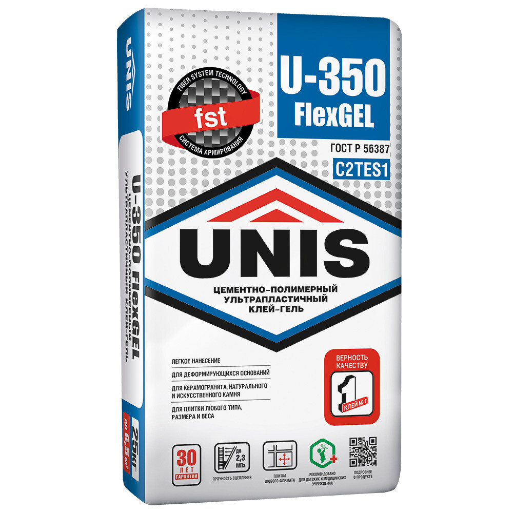 ���������� ���� ��� ������/ �������������/ ����� Unis U-350 FlexGEL ���������� ������������ ����� ����� C2 TE S1 25 ��  