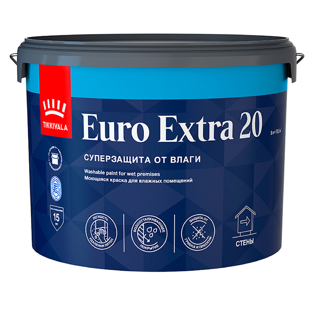 ���������� ������ �������� Tikkurila/Tikkivala Euro Extra 20 ���� � ����� 9 �  