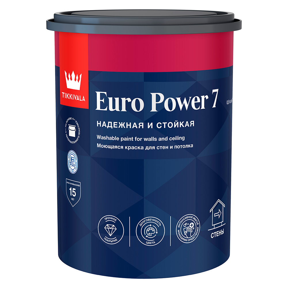 ���������� ������ �������� Tikkurila/Tikkivala Euro Power 7 ���� � ����� 0,9 �  