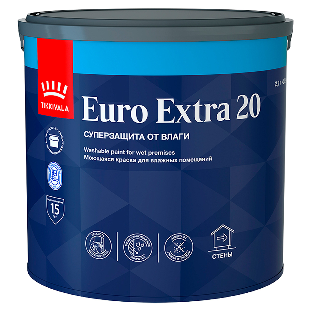 ���������� ������ �������� Tikkurila/Tikkivala Euro Extra 20 ���� � ���������� 2,7 �  