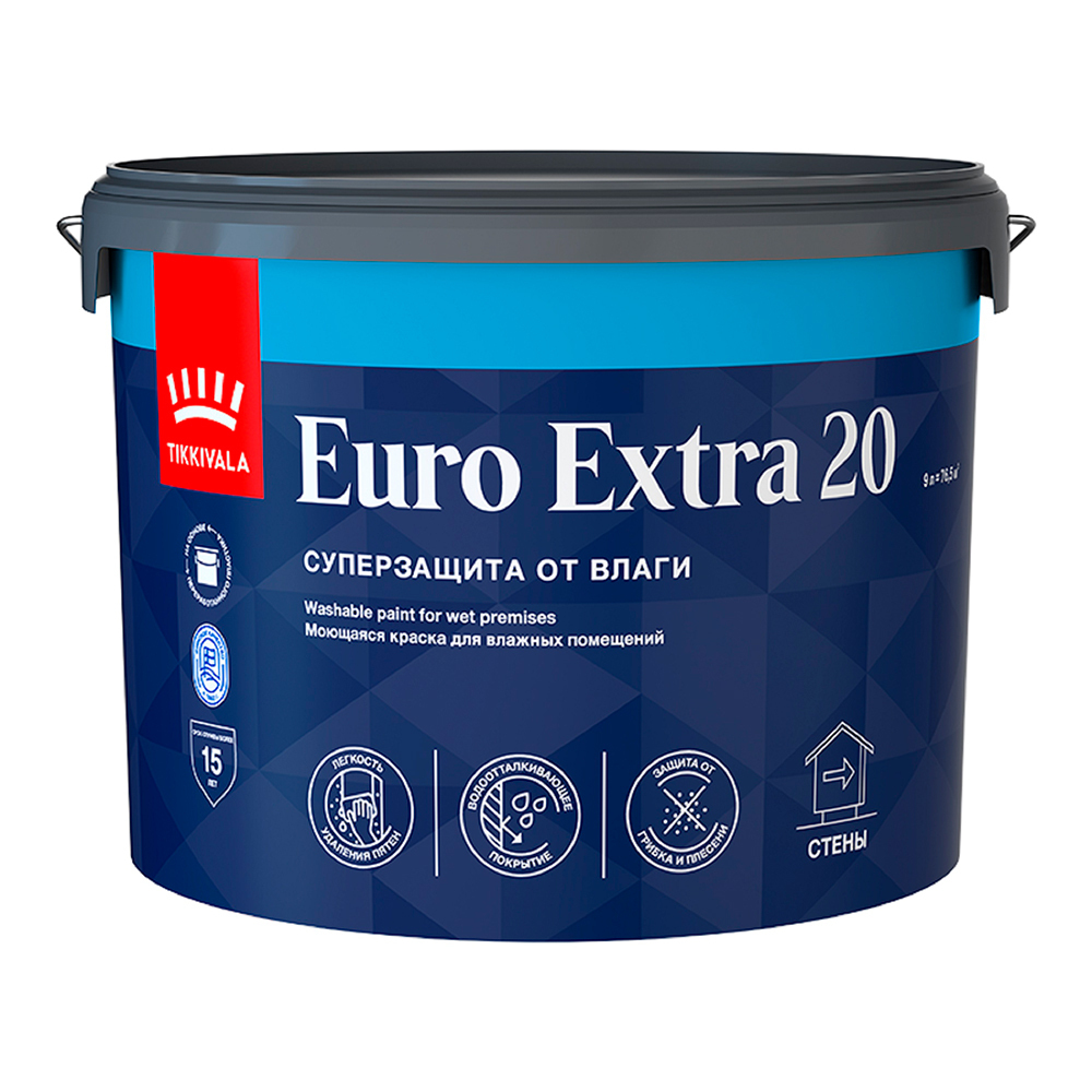 ���������� ������ �������� Tikkurila/Tikkivala Euro Extra 20 ���� � ���������� 9 �  