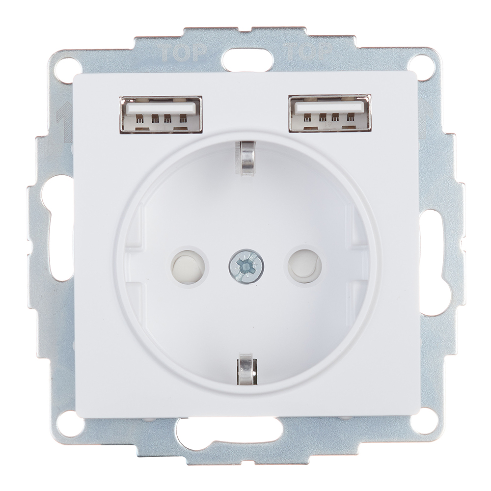 ���������� ������� Systeme Electric AtlasDesign ������������ ����� 2�USB-� (ATN000130)  
