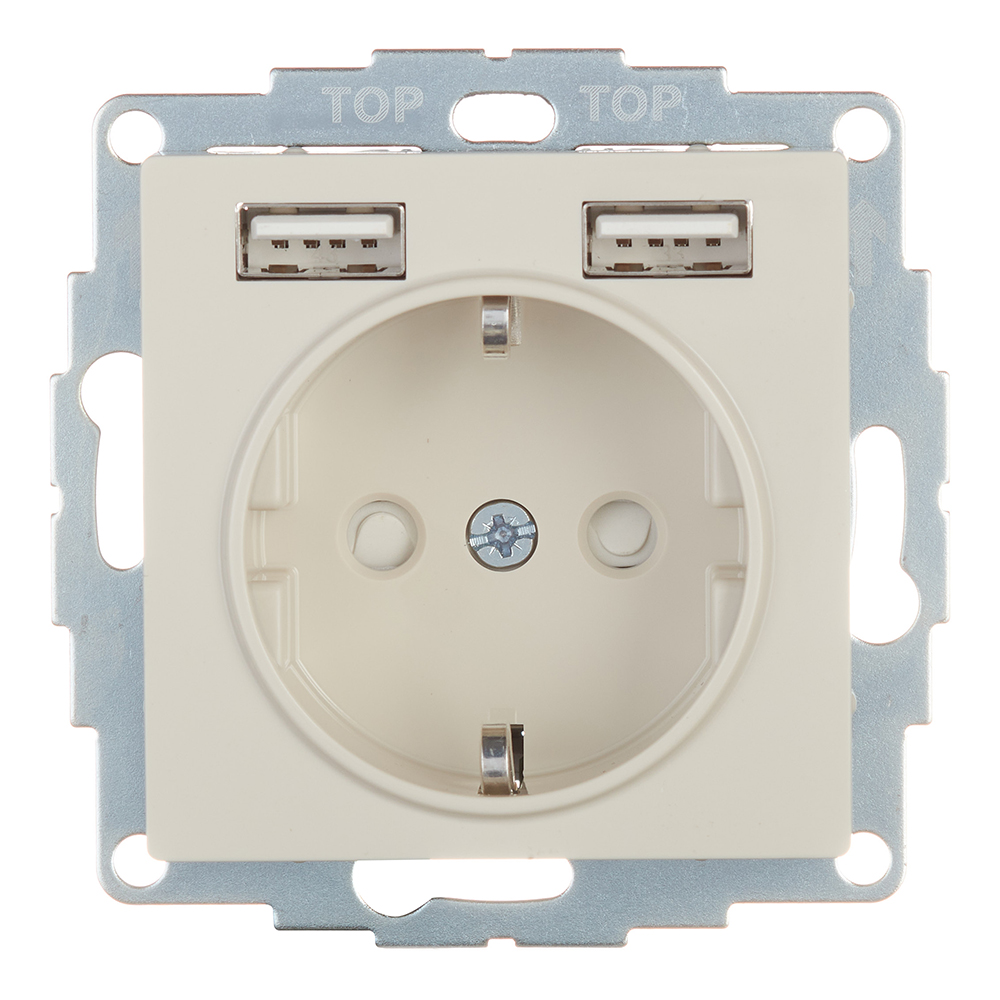 ���������� ������� Systeme Electric AtlasDesign ������������ ������� 2�USB-� (ATN000230)  