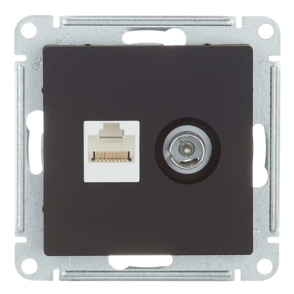 ���������� ������� �������������/ ������������ Systeme Electric AtlasDesign ������������ ������ TV/ RJ45 (ATN001089)  
