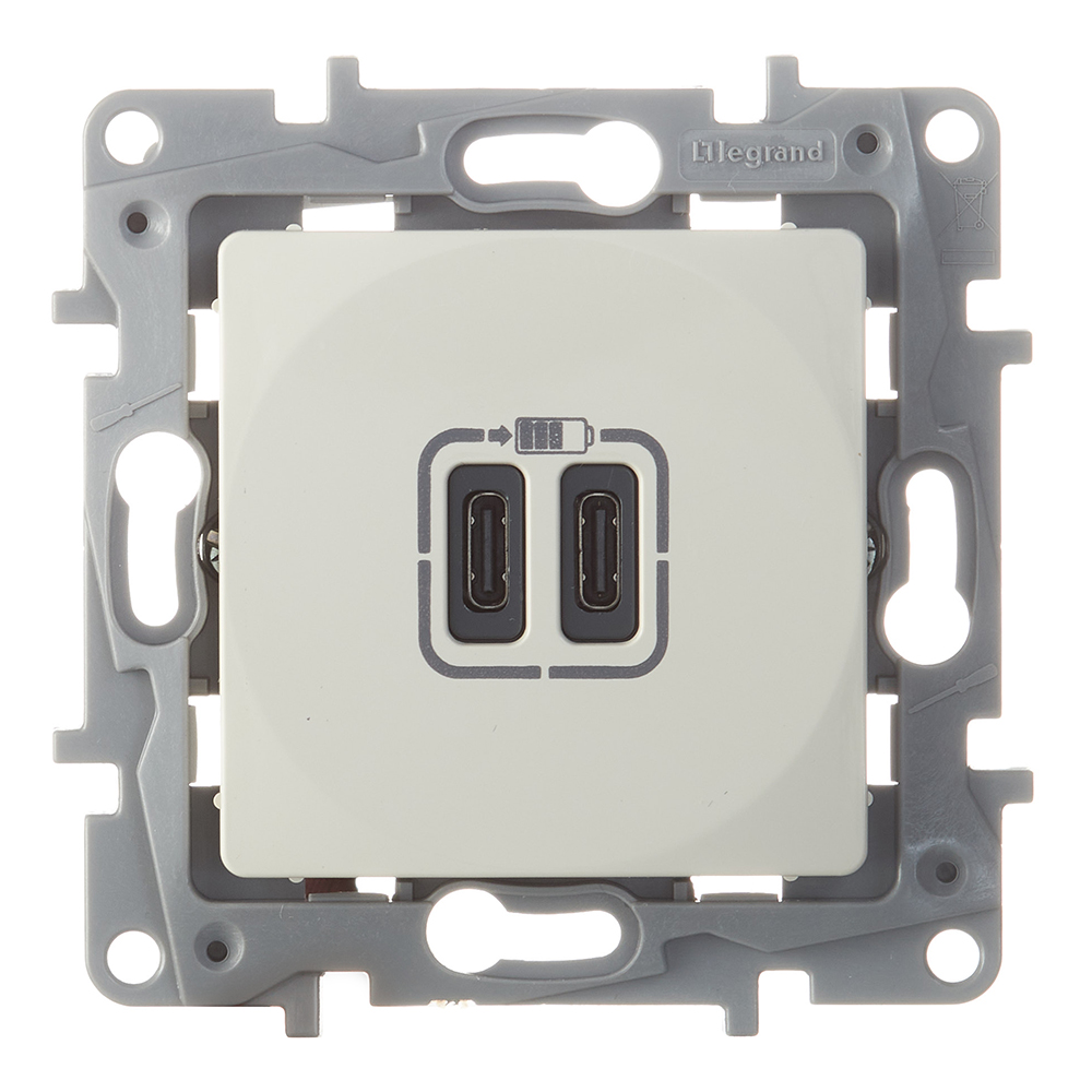 ���������� ������� USB Legrand Etika ������������ �������� ����� 2�USB Type-C (672335)  