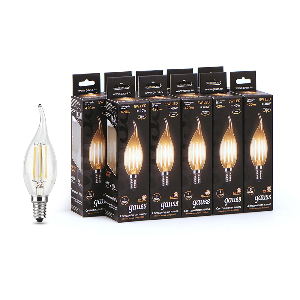���������� ����� ������������ ����������� Gauss E14  2700� 5 �� 420 �� 150-265 � ����� �� ����� ���������� (10 ��.)  