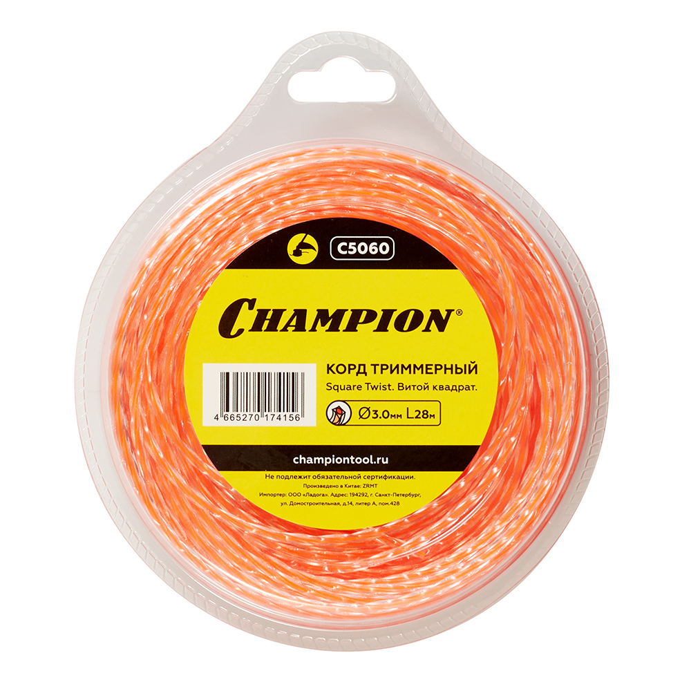 ���������� ����� ��� �������� Champion Square Twist DUO ����� ������� 3 �� � 28 � ������� (C5060)  