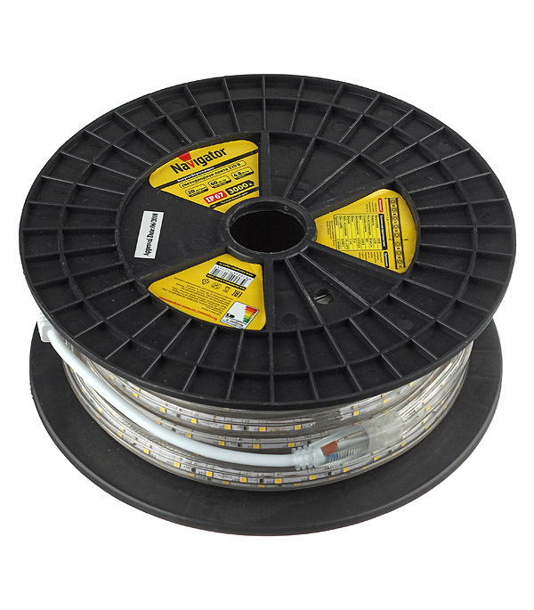 ���������� ����� ������������ SMD 3528 3000� 220 � 4,8 ��/� 20 � IP67 Navigator (14512)  