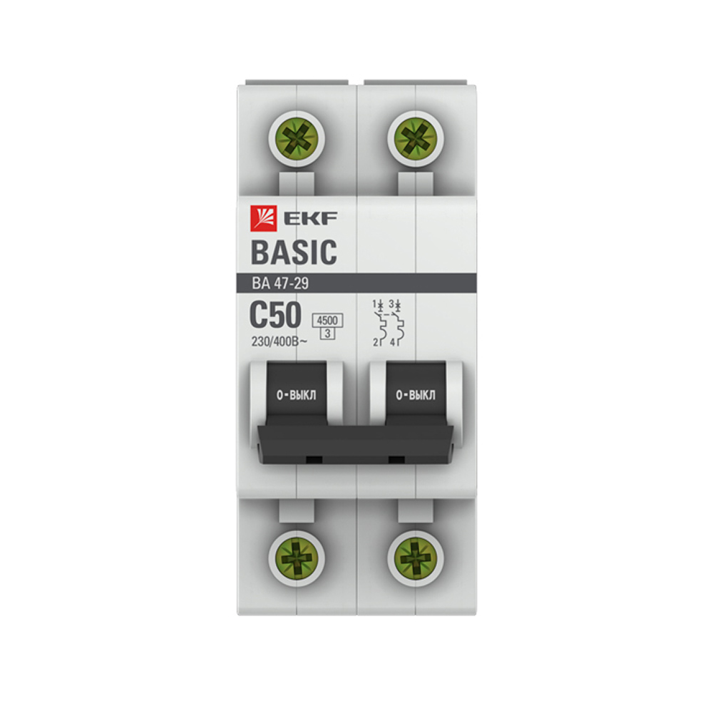 ���������� �������������� ����������� ��������� EKF Basic �� 47-29 2P 50� ��� C 4,5 �� 230 � (mcb4729-2-50C)  