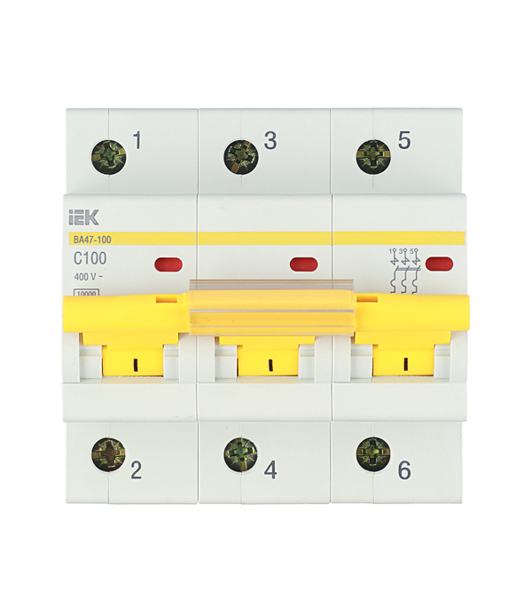 ���������� �������������� ����������� ��������� IEK Karat �� 47-100 3P 100� ��� C 10 �� 400 � (MVA40-3-100-C)  