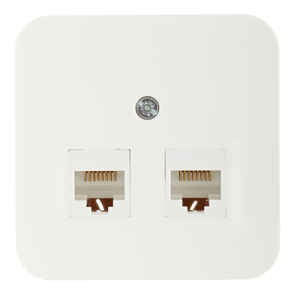 ���������� ������� ������������ Systeme Electric Blanca ��������� �������� 2�RJ45 (BLNIA045452)  