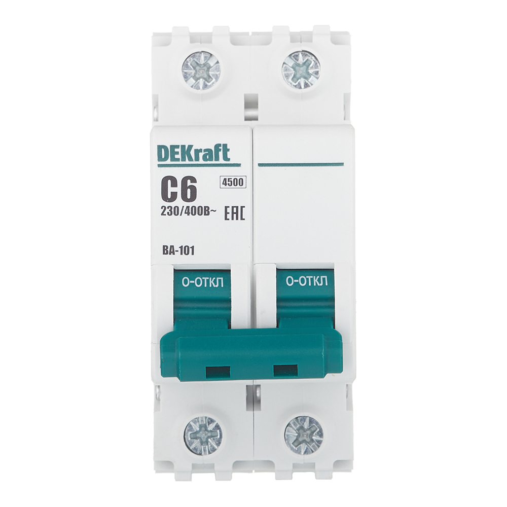 ���������� �������������� ����������� ��������� Dekraft BA-101 2P 6� ��� C 4,5 �� 230/400 � (11064DEK)  