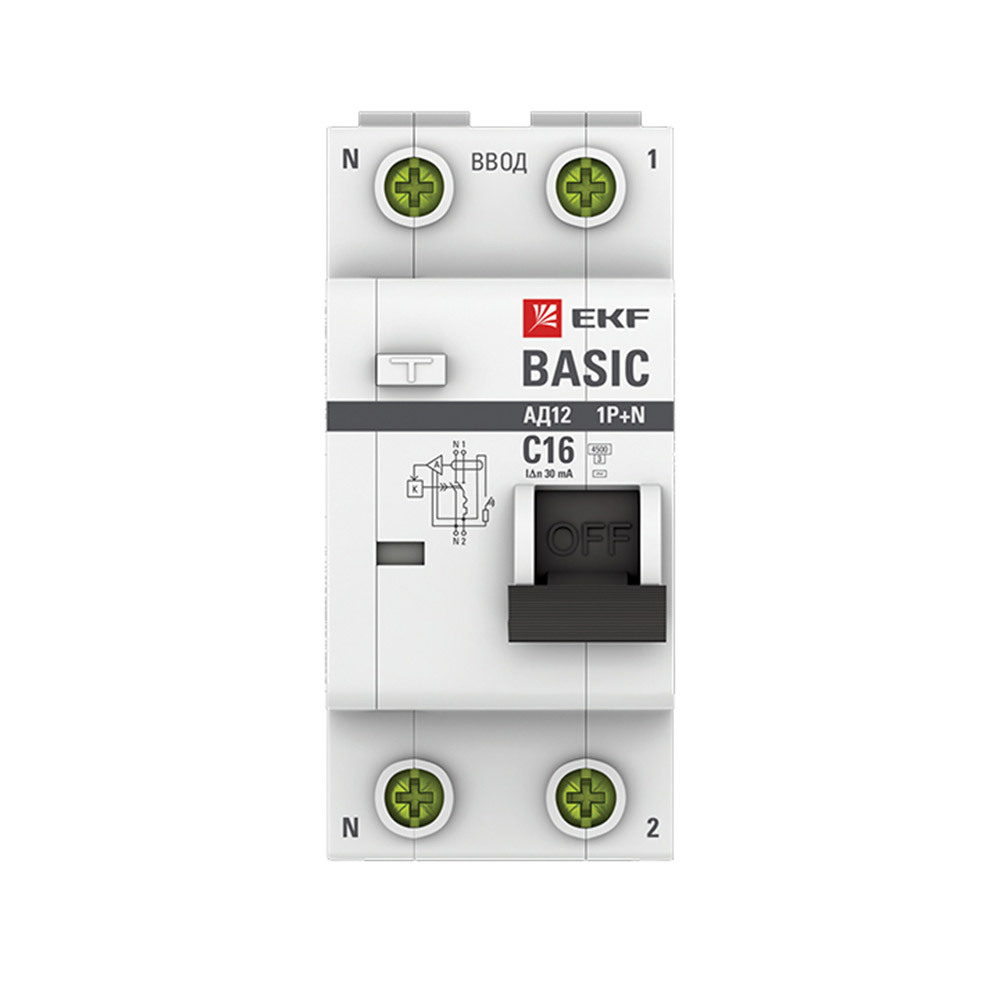���������� ������� ���������������� EKF Basic ��-12 16� 1P+N ��� AC 30 �� 4,5 �� (DA12-16-30-bas)  