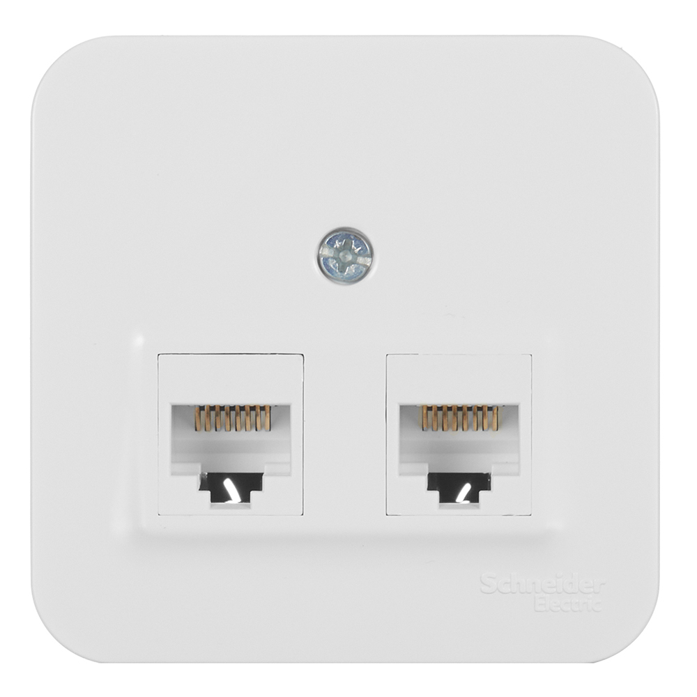���������� ������� ������������ Systeme Electric Blanca ��������� ����� 2�RJ45 (BLNIA045451)  