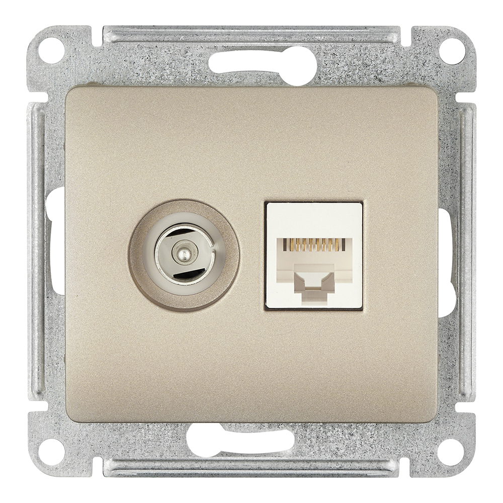 ���������� ������� �������������/ ������������ Systeme Electric Glossa ������������ ����� TV/ RJ45 (GSL000489)  